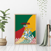 Lithuania Independence Day Personalized Canvas Wall Art Lietuva Vytis 106th Anniversary - Wonder Print Shop