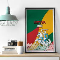 Lithuania Independence Day Personalized Canvas Wall Art Lietuva Vytis 106th Anniversary - Wonder Print Shop