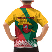 Lithuania Independence Day Personalized Family Matching Mermaid Dress and Hawaiian Shirt Lietuva Vytis 106th Anniversary - Wonder Print Shop