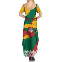 Lithuania Independence Day Personalized Family Matching Summer Maxi Dress and Hawaiian Shirt Lietuva Vytis 106th Anniversary - Wonder Print Shop