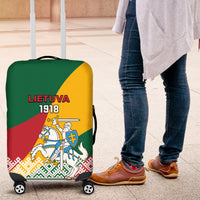 Lithuania Independence Day Personalized Luggage Cover Lietuva Vytis 106th Anniversary - Wonder Print Shop