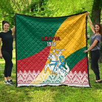 Lithuania Independence Day Personalized Quilt Lietuva Vytis 106th Anniversary - Wonder Print Shop