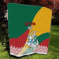 Lithuania Independence Day Personalized Quilt Lietuva Vytis 106th Anniversary - Wonder Print Shop