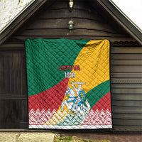 Lithuania Independence Day Personalized Quilt Lietuva Vytis 106th Anniversary - Wonder Print Shop