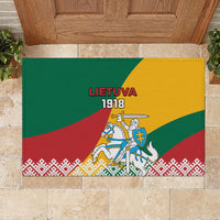 Lithuania Independence Day Personalized Rubber Doormat Lietuva Vytis 106th Anniversary - Wonder Print Shop