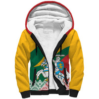 Lithuania Independence Day Personalized Sherpa Hoodie Lietuva Vytis 106th Anniversary - Wonder Print Shop