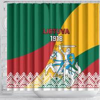 lithuania-independence-day-personalized-shower-curtain-lietuva-vytis-106th-anniversary