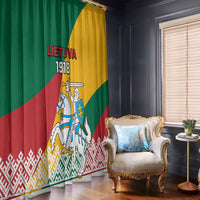 Lithuania Independence Day Personalized Window Curtain Lietuva Vytis 106th Anniversary - Wonder Print Shop
