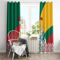 Lithuania Independence Day Personalized Window Curtain Lietuva Vytis 106th Anniversary - Wonder Print Shop