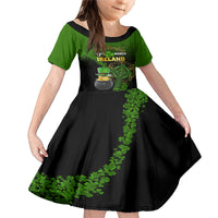 Leprechaun Hat Gold Coins St Patricks Day Personalized Family Matching Mermaid Dress and Hawaiian Shirt With Irish Celtic Shamrock - Wonder Print Shop