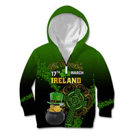 Leprechaun Hat Gold Coins St Patricks Day Personalized Kid Hoodie With Irish Celtic Shamrock - Wonder Print Shop