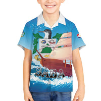 Personalized Saba Family Matching Puletasi and Hawaiian Shirt Sailboat Remis Velisque