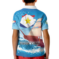 Personalized Saba Kid Polo Shirt Sailboat Remis Velisque - Wonder Print Shop