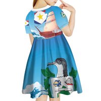 Personalized Saba Kid Short Sleeve Dress Sailboat Remis Velisque - Wonder Print Shop