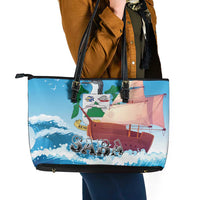 Saba Leather Tote Bag Sailboat Remis Velisque