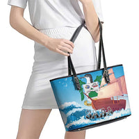 Saba Leather Tote Bag Sailboat Remis Velisque