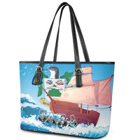 Saba Leather Tote Bag Sailboat Remis Velisque