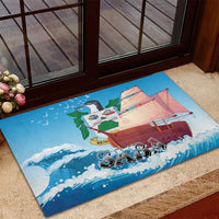 Saba Rubber Doormat Sailboat Remis Velisque - Wonder Print Shop