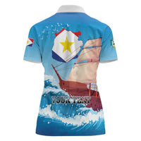 Personalized Saba Women Polo Shirt Sailboat Remis Velisque - Wonder Print Shop