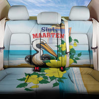Sint Maarten Back Car Seat Cover Brown Pelican With Yellow Sage - Wonder Print Shop
