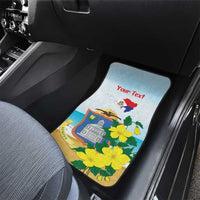 Sint Maarten Car Mats Brown Pelican With Yellow Sage - Wonder Print Shop