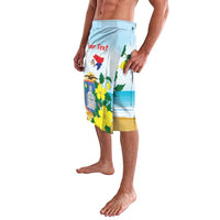 Personalized Sint Maarten Lavalava Brown Pelican With Yellow Sage - Wonder Print Shop