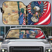 USA Eagle Statue of Liberty Auto Sun Shade American Patriotic Spirit - Wonder Print Shop