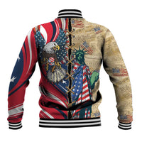 USA Eagle Statue of Liberty Baseball Jacket American Patriotic Spirit - Wonder Print Shop
