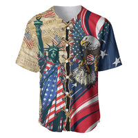 USA Eagle Statue of Liberty Baseball Jersey American Patriotic Spirit - Wonder Print Shop