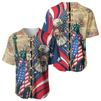 USA Eagle Statue of Liberty Baseball Jersey American Patriotic Spirit - Wonder Print Shop