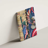 USA Eagle Statue of Liberty Canvas Wall Art American Patriotic Spirit - Wonder Print Shop