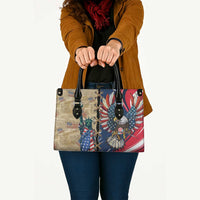 USA Eagle Statue of Liberty Leather Bag American Patriotic Spirit - Wonder Print Shop