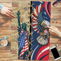 USA Eagle Statue of Liberty Puzzle American Patriotic Spirit - Wonder Print Shop