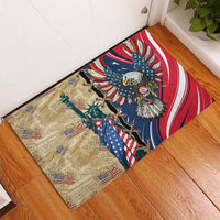 USA Eagle Statue of Liberty Rubber Doormat American Patriotic Spirit - Wonder Print Shop