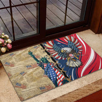 USA Eagle Statue of Liberty Rubber Doormat American Patriotic Spirit - Wonder Print Shop