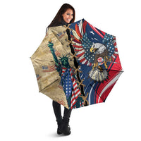 USA Eagle Statue of Liberty Umbrella American Patriotic Spirit - Wonder Print Shop