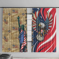 USA Eagle Statue of Liberty Window Curtain American Patriotic Spirit - Wonder Print Shop