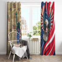 USA Eagle Statue of Liberty Window Curtain American Patriotic Spirit - Wonder Print Shop