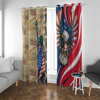 USA Eagle Statue of Liberty Window Curtain American Patriotic Spirit - Wonder Print Shop