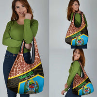 Tanzania Union Day 2024 Grocery Bag Uhuru na Umoja Giraffe Pattern