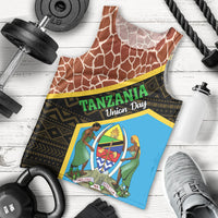 Tanzania Union Day 2024 Men Tank Top Uhuru na Umoja Giraffe Pattern - Wonder Print Shop
