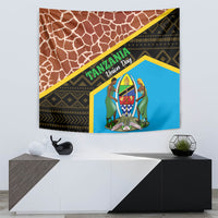 Tanzania Union Day 2024 Tapestry Uhuru na Umoja Giraffe Pattern - Wonder Print Shop