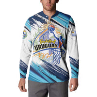Uruguay Basketball Custom Button Sweatshirt Charruas Go Champion