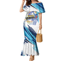 Uruguay Basketball Custom Family Matching Mermaid Dress and Hawaiian Shirt Charruas Go Champion