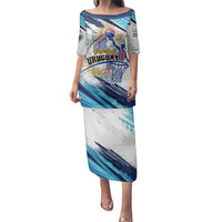 Uruguay Basketball Custom Family Matching Puletasi and Hawaiian Shirt Charruas Go Champion