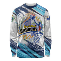 Uruguay Basketball Custom Long Sleeve Shirt Charruas Go Champion