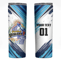 Uruguay Basketball Custom Skinny Tumbler Charruas Go Champion