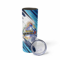 Uruguay Basketball Custom Skinny Tumbler Charruas Go Champion