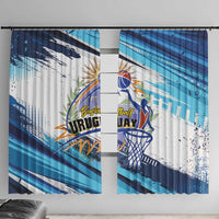 Uruguay Basketball Window Curtain Charruas Go Champion