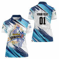 Uruguay Basketball Custom Women Polo Shirt Charruas Go Champion